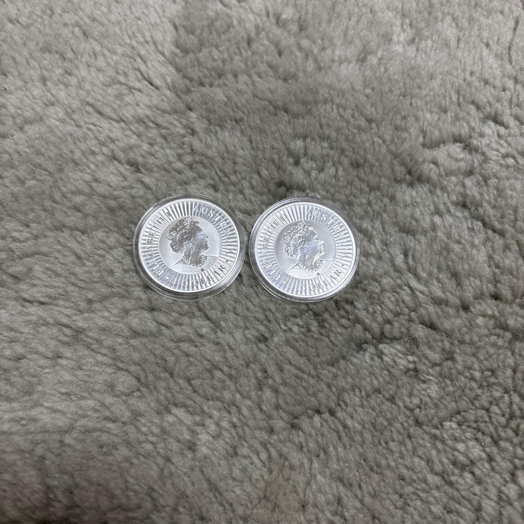1オンス銀貨　2枚セットカンガルー銀貨