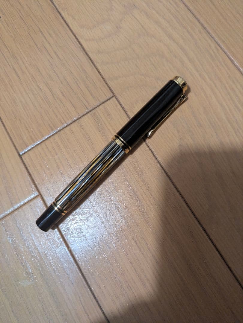 万年筆 Pelican ペリカン 14c 585 f 茶縞