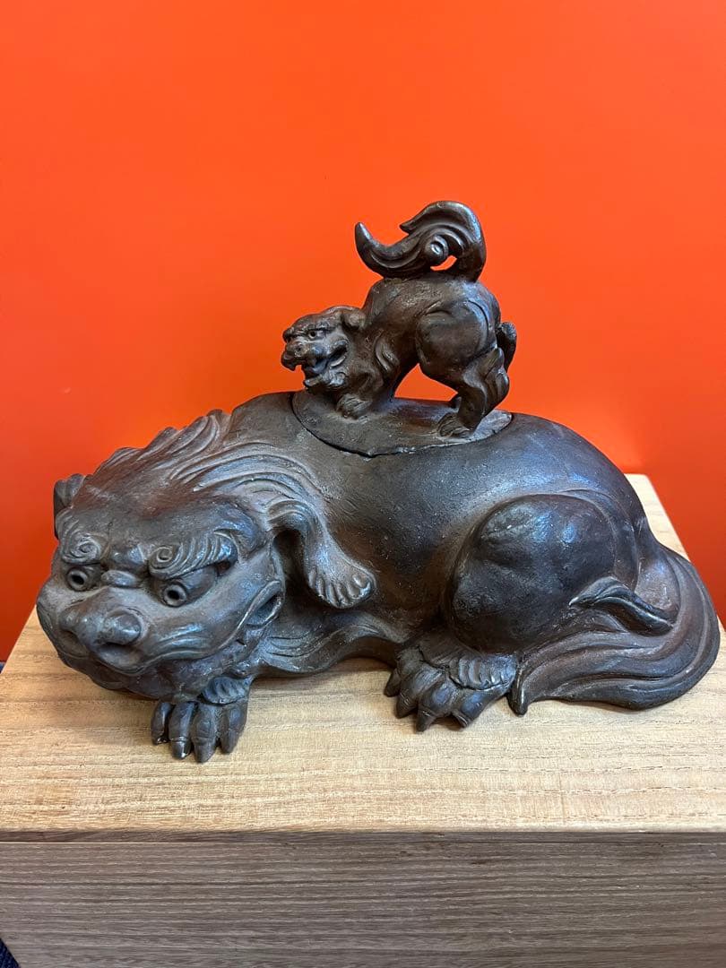 1346  古備前焼　獅子　置物　古美術品　時代物