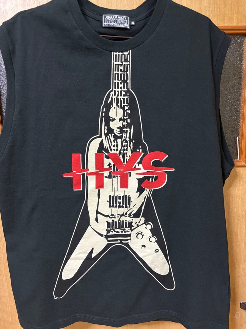 HYSTERIC ギターグラフィック ノースリーブTシャツ XL
