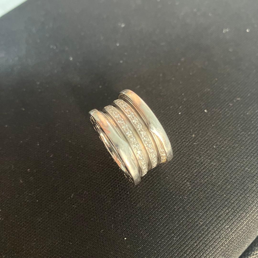 ブルガリ BVLGARI　ビーゼロワン　ダイヤモンド パヴェ　K18WG 750