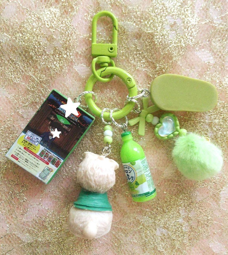 じゃらじゃらキーホルダー«No.979»グリーン 犬 お菓子