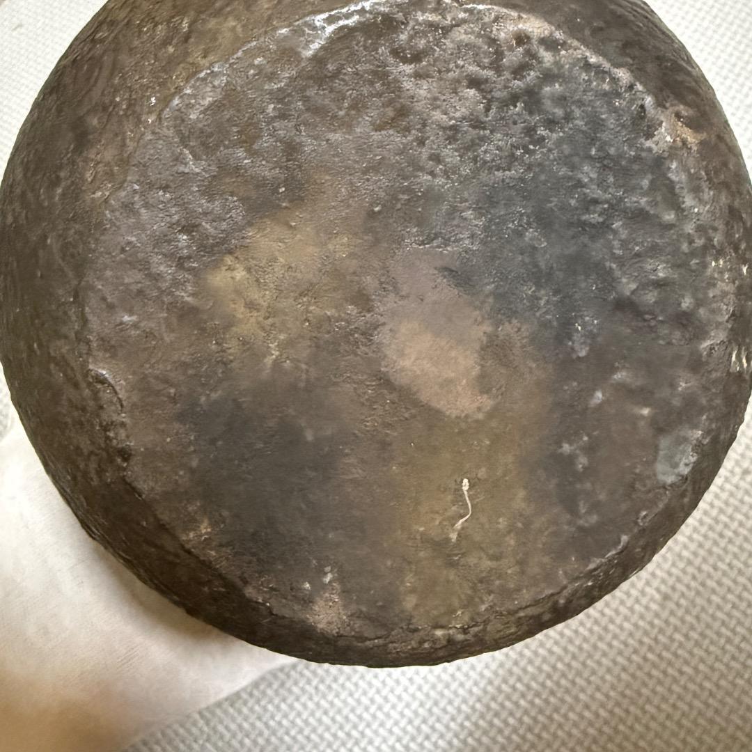 亀文堂 造 日本亀文 鉄瓶 金銀象嵌 岩肌地 骨董美術 茶道具 重量約2329g