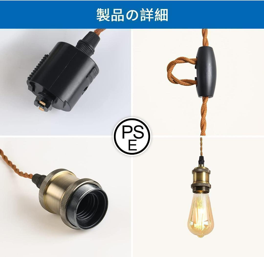【M1857-69-45】ペンダントライト E26口金 LED電球付き エジソン