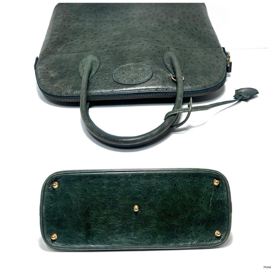 【美品】HIGH CLASS ハイクラス /オーストリッチ型押し/ハンドバッグ