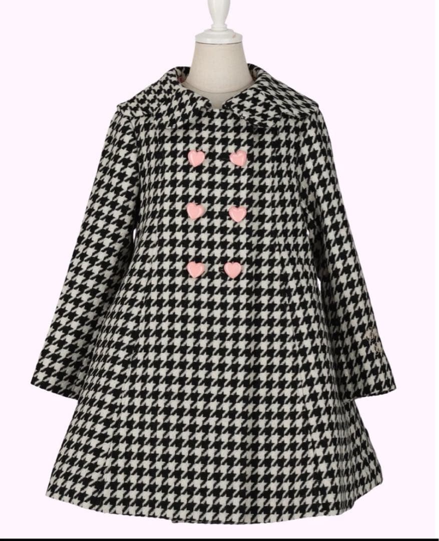 シャーリーテンプル 千鳥Aラインコート 150160