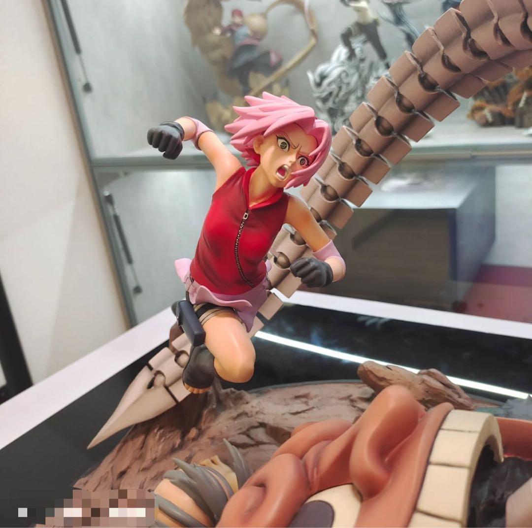 ナルト 春野サクラ VS サソリ ガレージキット ガレキ スタチュー①