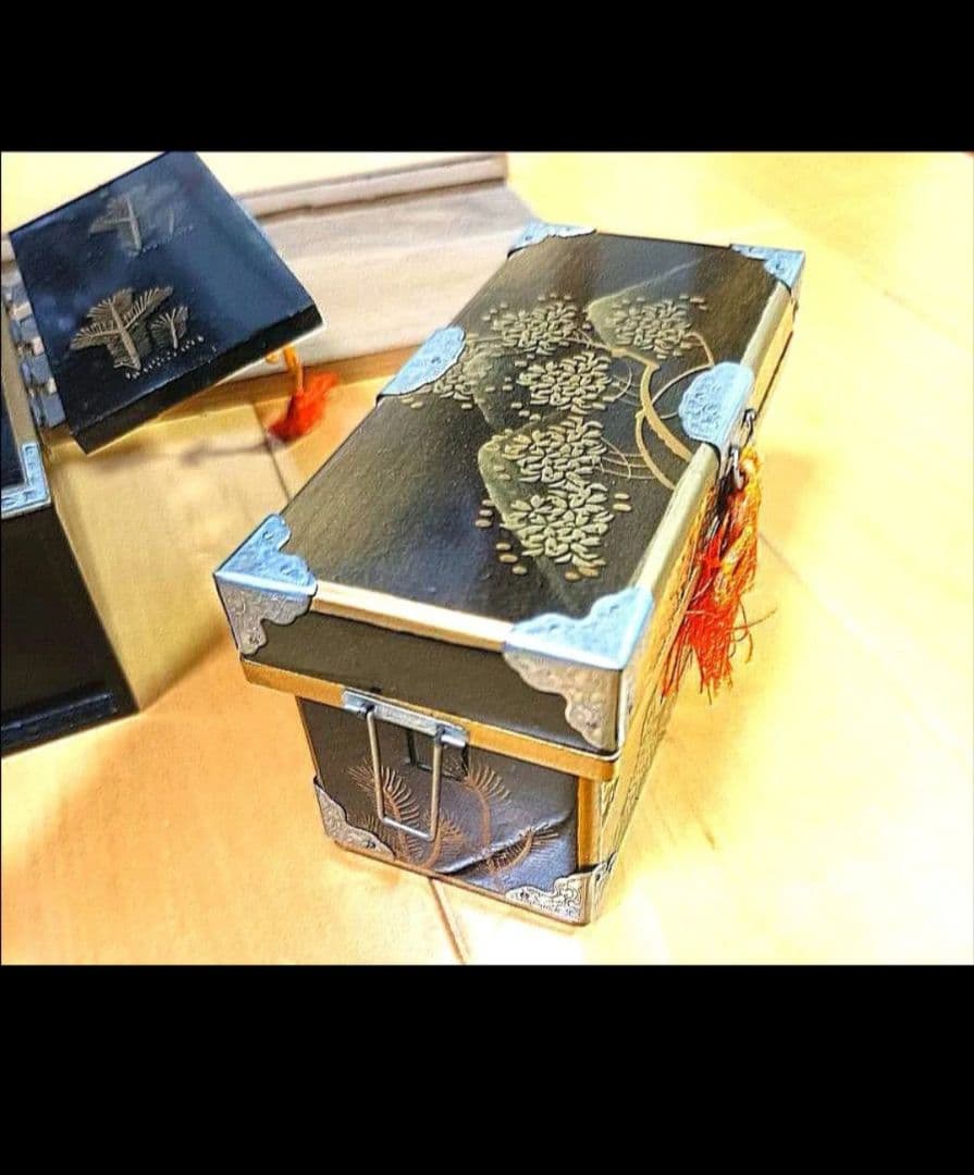 漆器 金箔装飾 骨董品御雛箪笥　希少レトロ RetroJapan　伝統