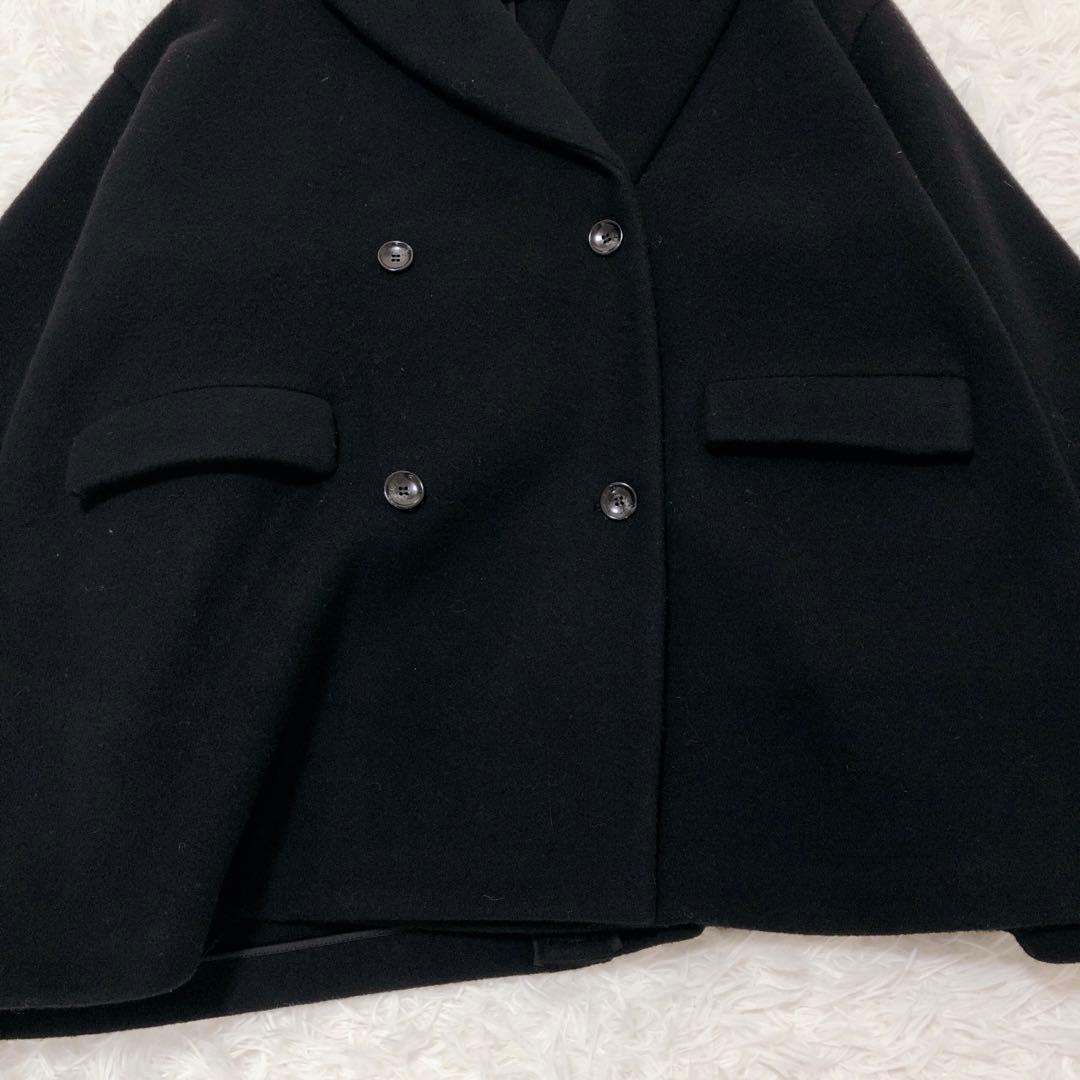 リムアーク　ワイドダブルブレストコート　チェスターコート　ブラック