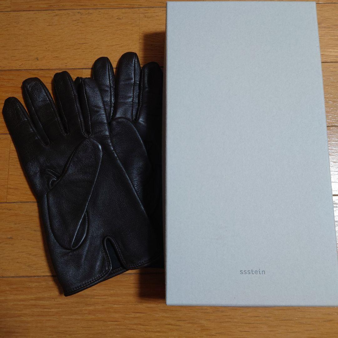 sstain レザー手袋 黒