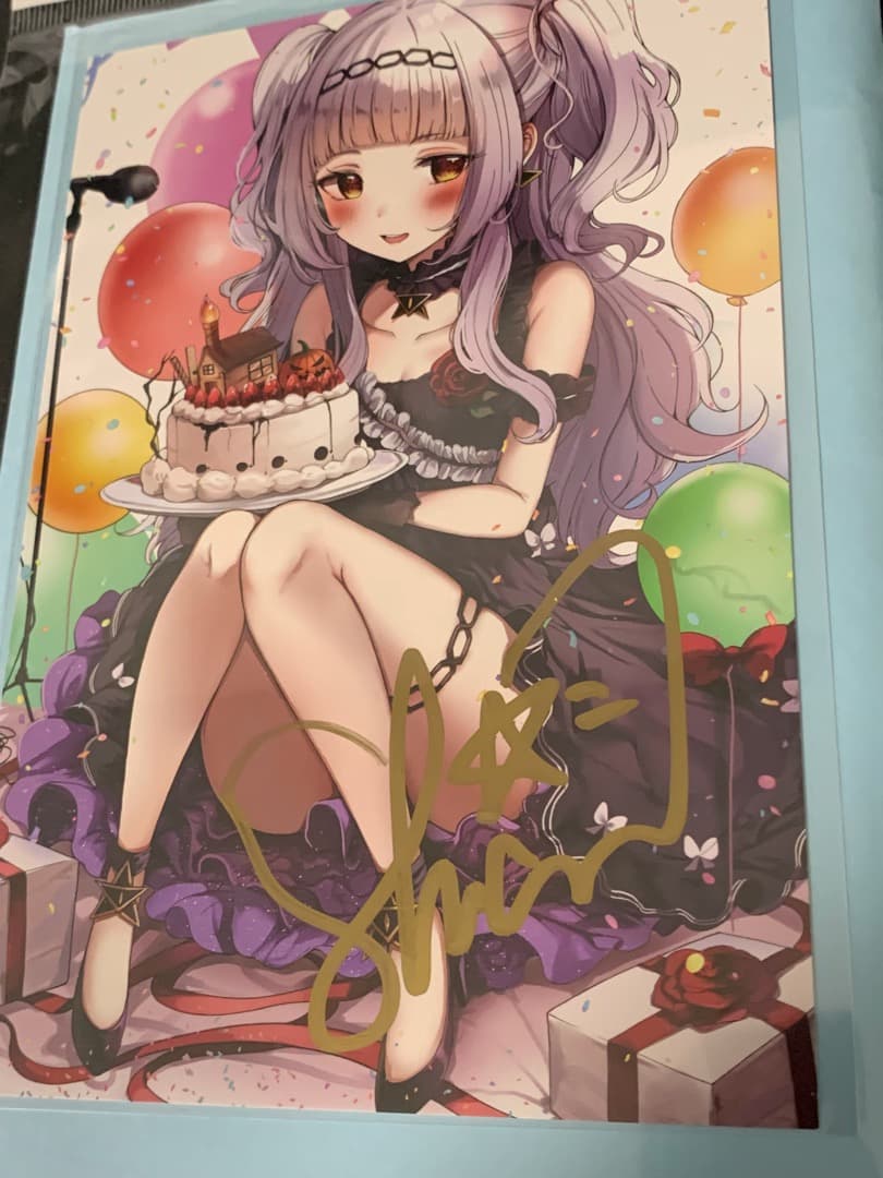 ホロライブ 紫咲シオン 誕生日記念2020 直筆サイン入りポストカード