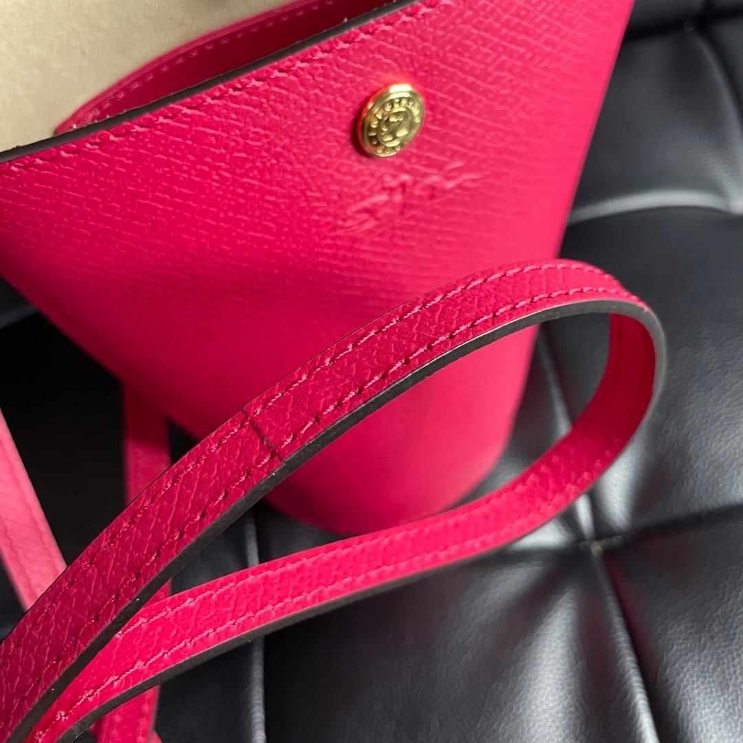 A10美品✨ロンシャン エピュレ 2WAY ショルダーバッグ レザー ピンク系