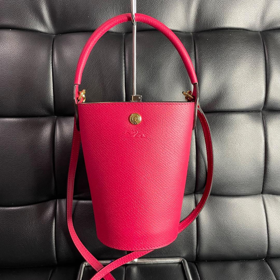 A10美品✨ロンシャン エピュレ 2WAY ショルダーバッグ レザー ピンク系
