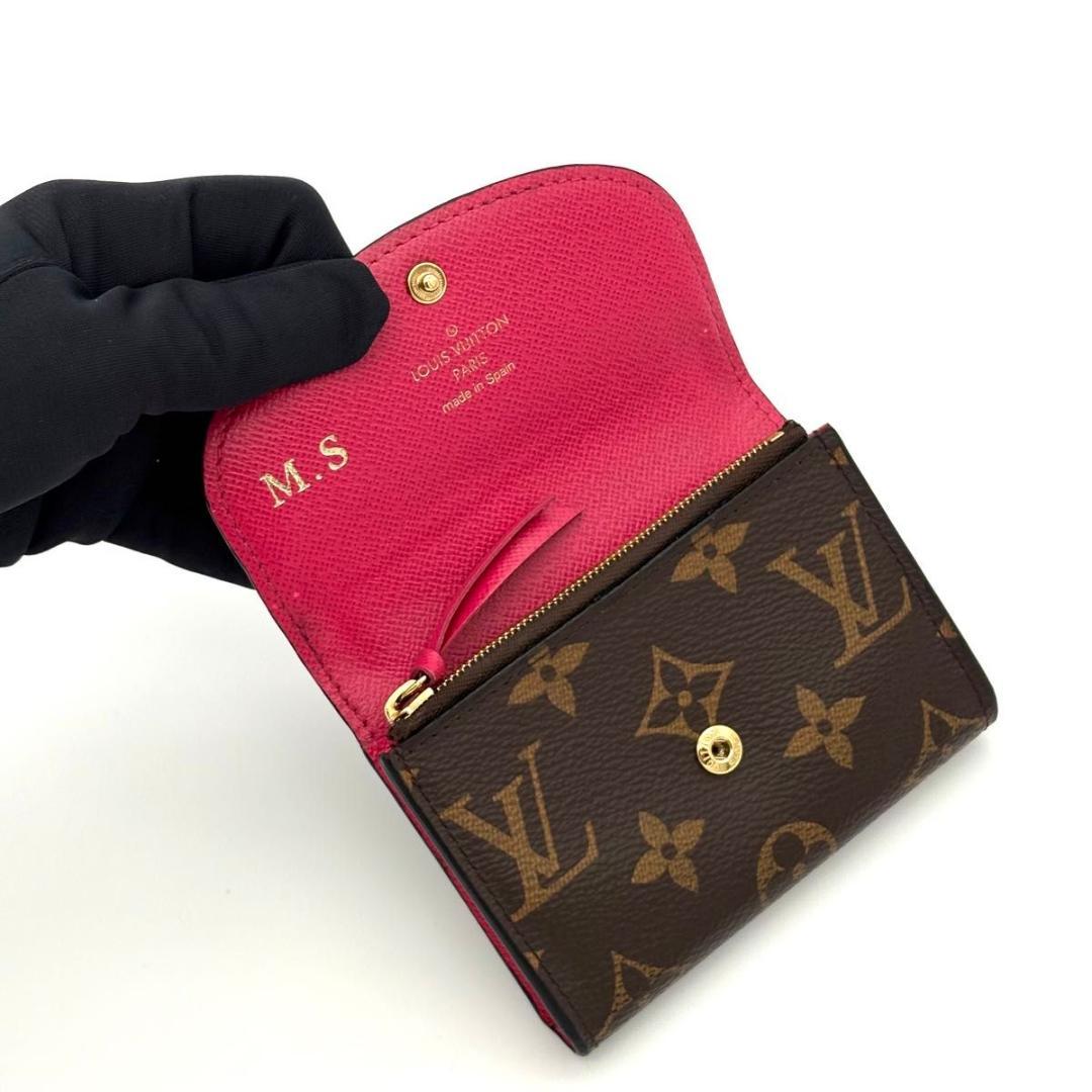 ルイヴィトン 折財布 モノグラム フューシャ ポルトモネ ロザリ 2038