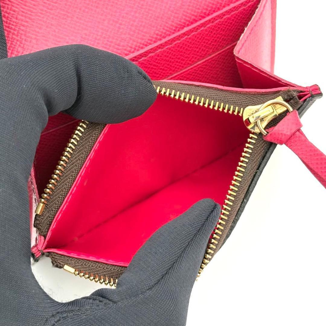 ルイヴィトン 折財布 モノグラム フューシャ ポルトモネ ロザリ 2038