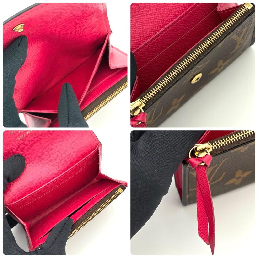 ルイヴィトン 折財布 モノグラム フューシャ ポルトモネ ロザリ 2038