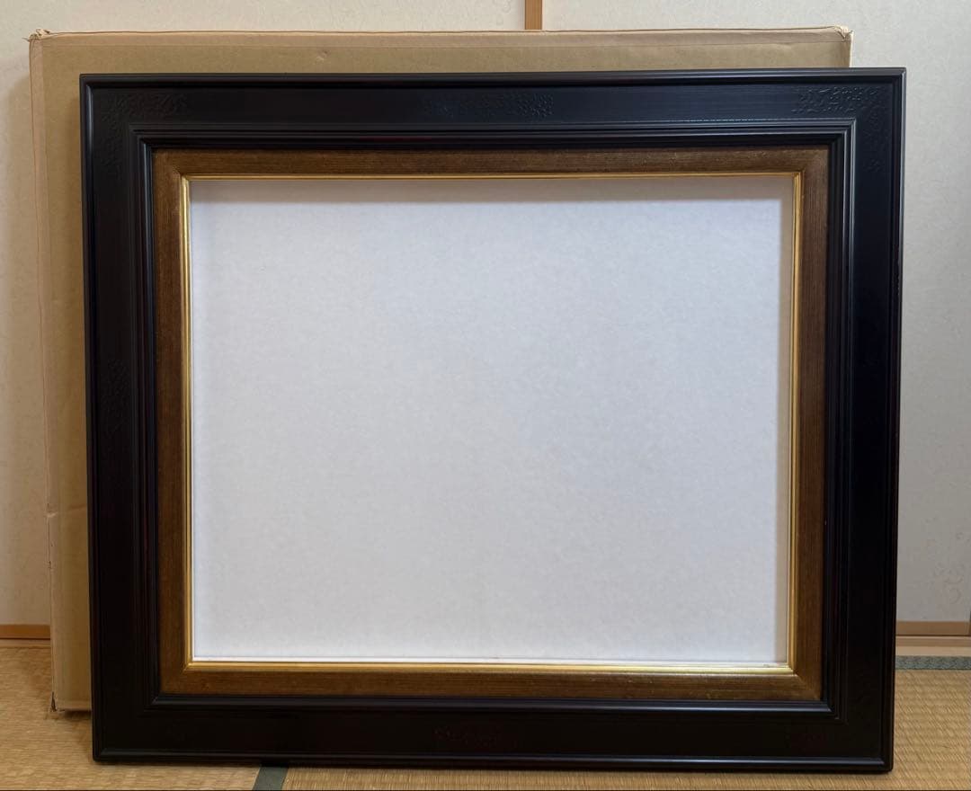 F15サイズ　超豪華黒と金の装飾的油彩額縁　ほぼ未使用　送料込み12/8 倉庫①