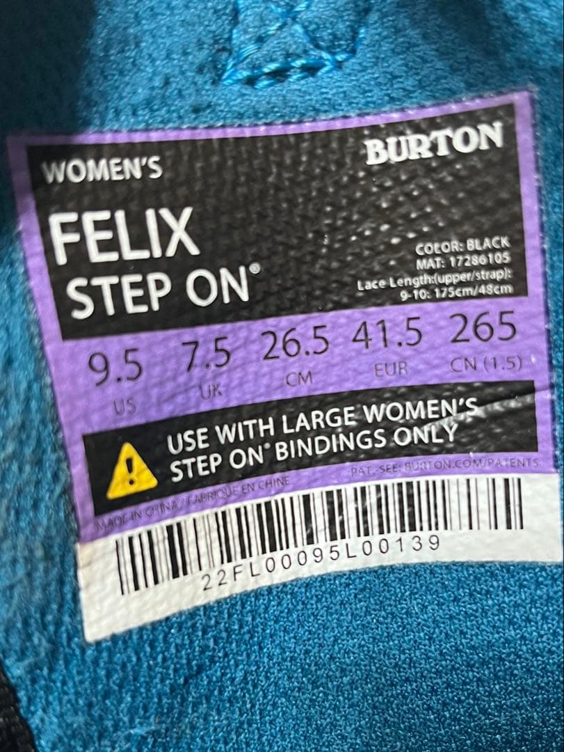 スノーボード Burton step on felix