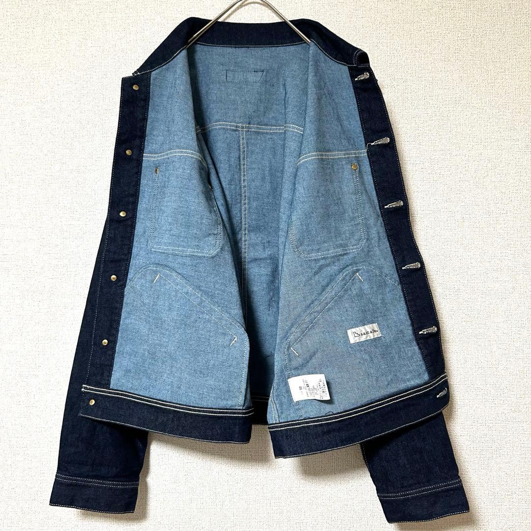 【美品】 サンタフェ Santafe デニムジャケット ポケットロゴ XL相当