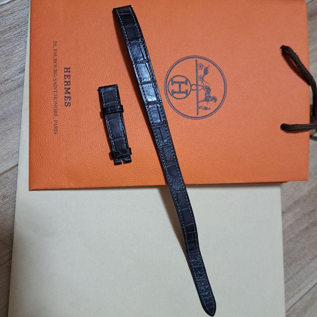 HERMES レザーベルト ブラック ブラウン ケープコッド　pm３１用