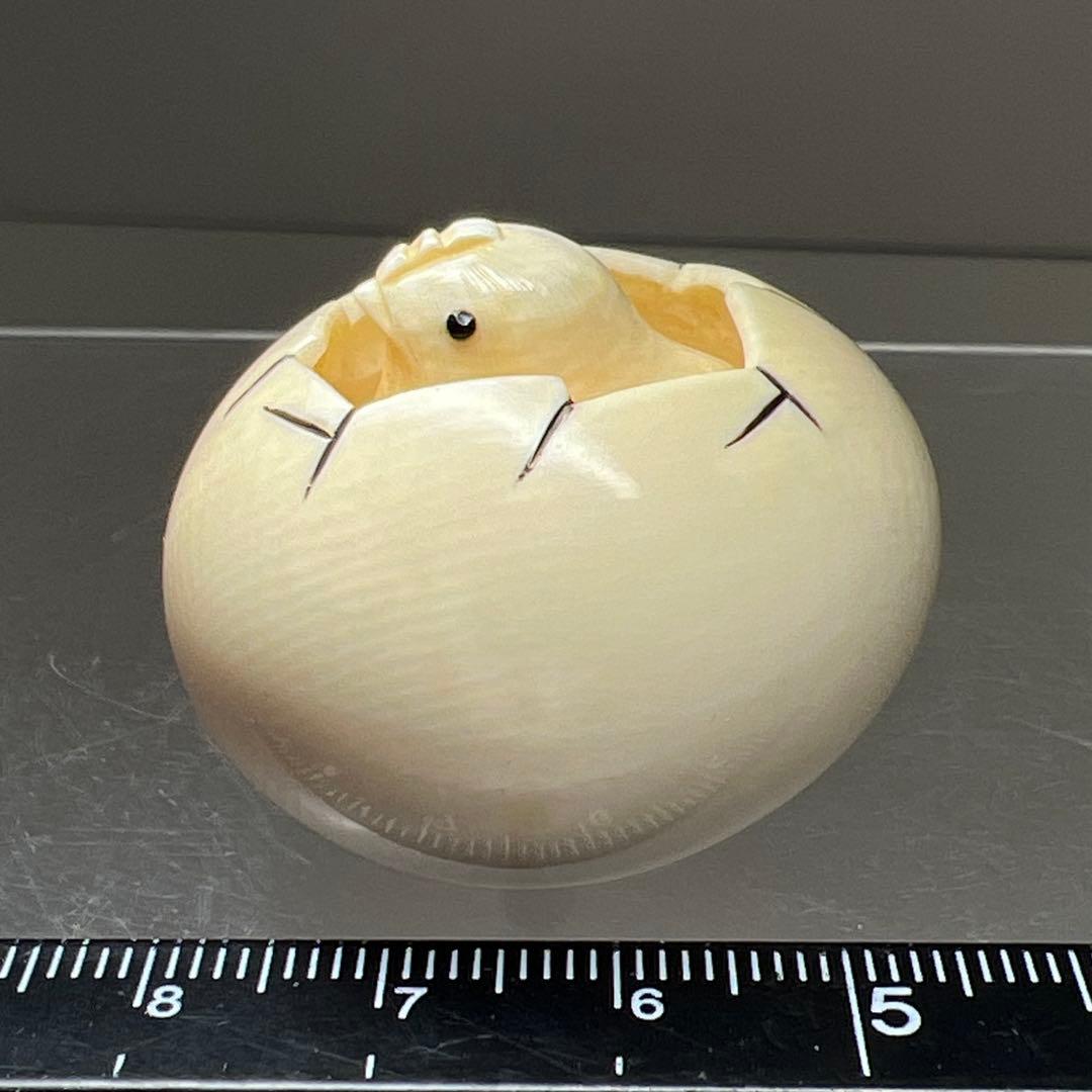 光玉在銘　極上ヒヨコカラクリ根付　27g 東Y8-0123☆2F