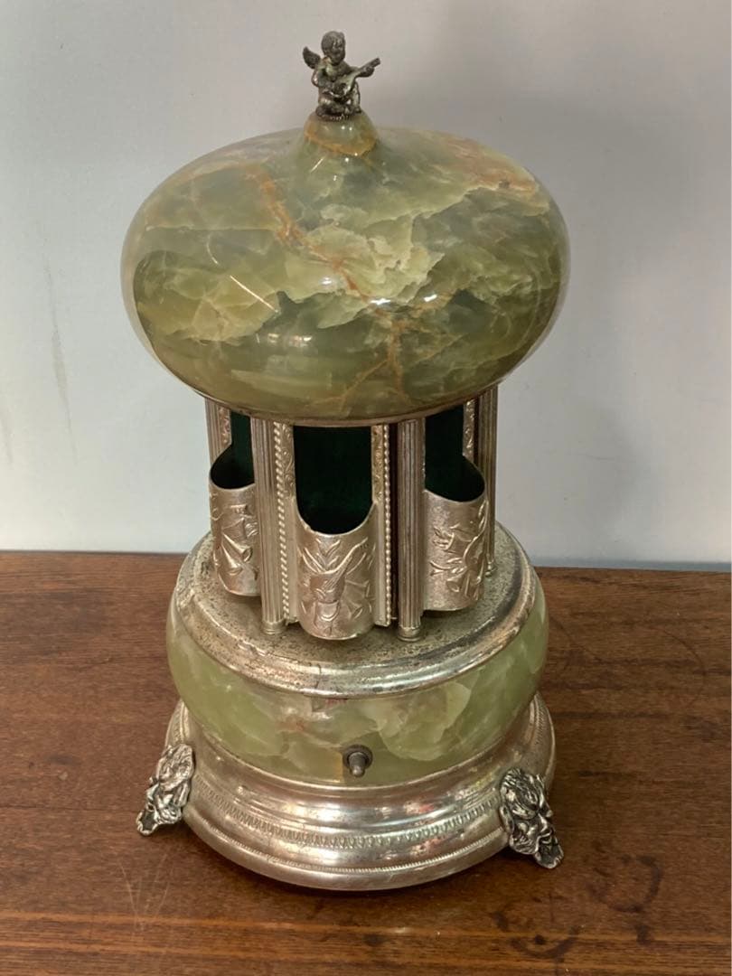 希少品 アンティーク REUGE オルゴール 葉巻 リュージュ 可動品