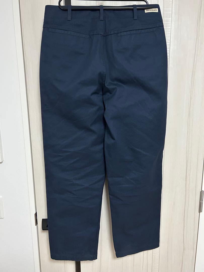 ツヨシ STUSSY 25秋冬 チノ トラウザー パンツ ネイビー 32