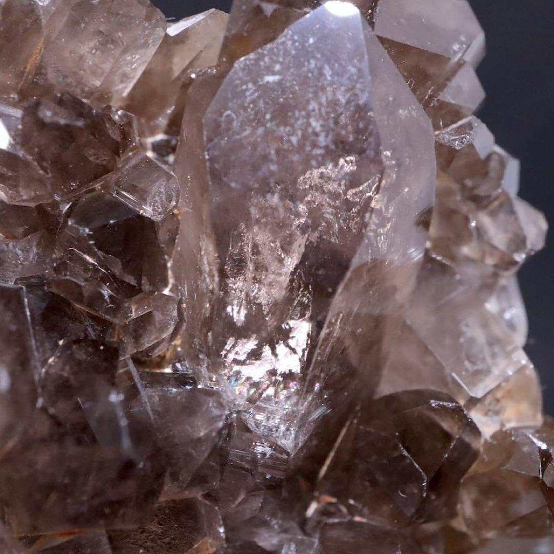 スモーキー クォーツ クラスター 煙水晶 229g SQZ104 原石　天然石