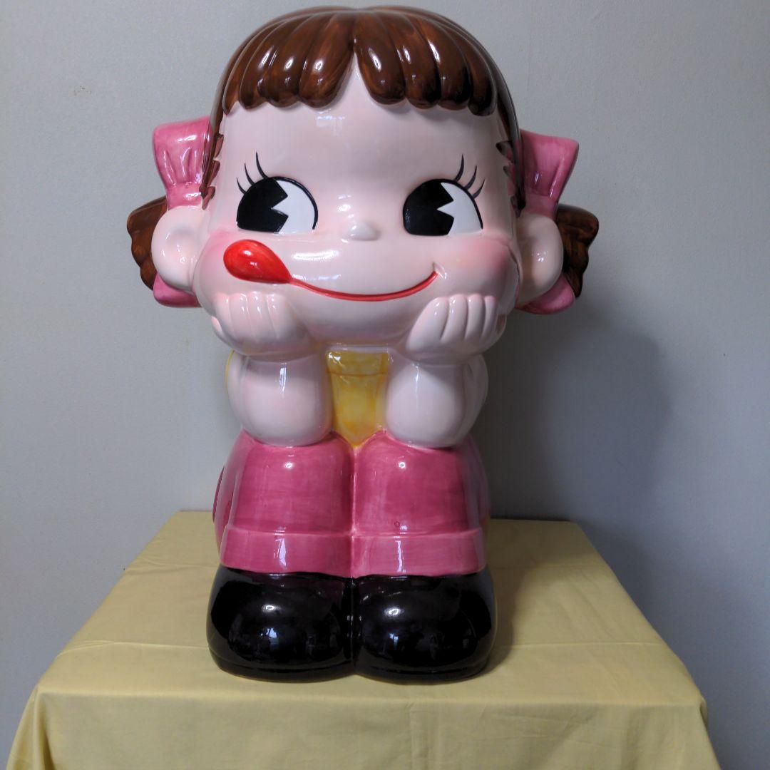 不二家　ジャンボペコちゃん人形　陶器製　非売品