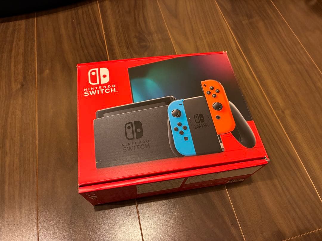 【中古・美品】Nintendo Switch 本体 青/オレンジ ジョイコン付き
