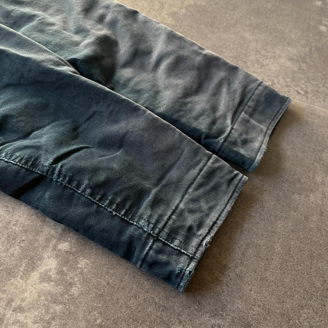 00s Carhartt ダック地デッキジャケット 紺 XL A691 裏ボア