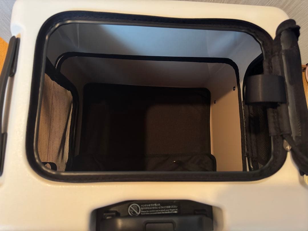 ペチコ ペット用キャリーケース ピンクベージュ×ホワイト Lサイズ