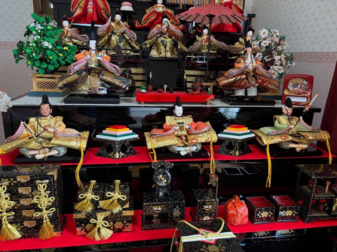 【まこちゃん専用】　京雛　木製雛壇の化粧板７枚のみ