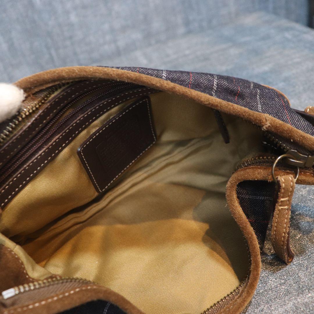 バッグ COACH Hobo Denim ShoulderBAG Suede