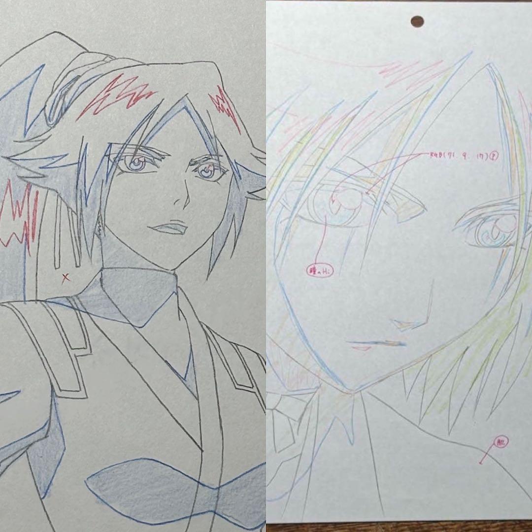 BLEACH セル画　夜一　アニメ　直筆　レイアウト