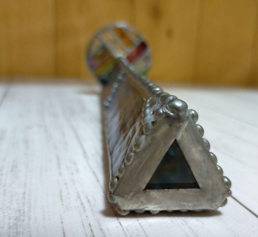 ステンドグラス万華鏡　ホイールスコープ　アンティーク　カレイドスコープ