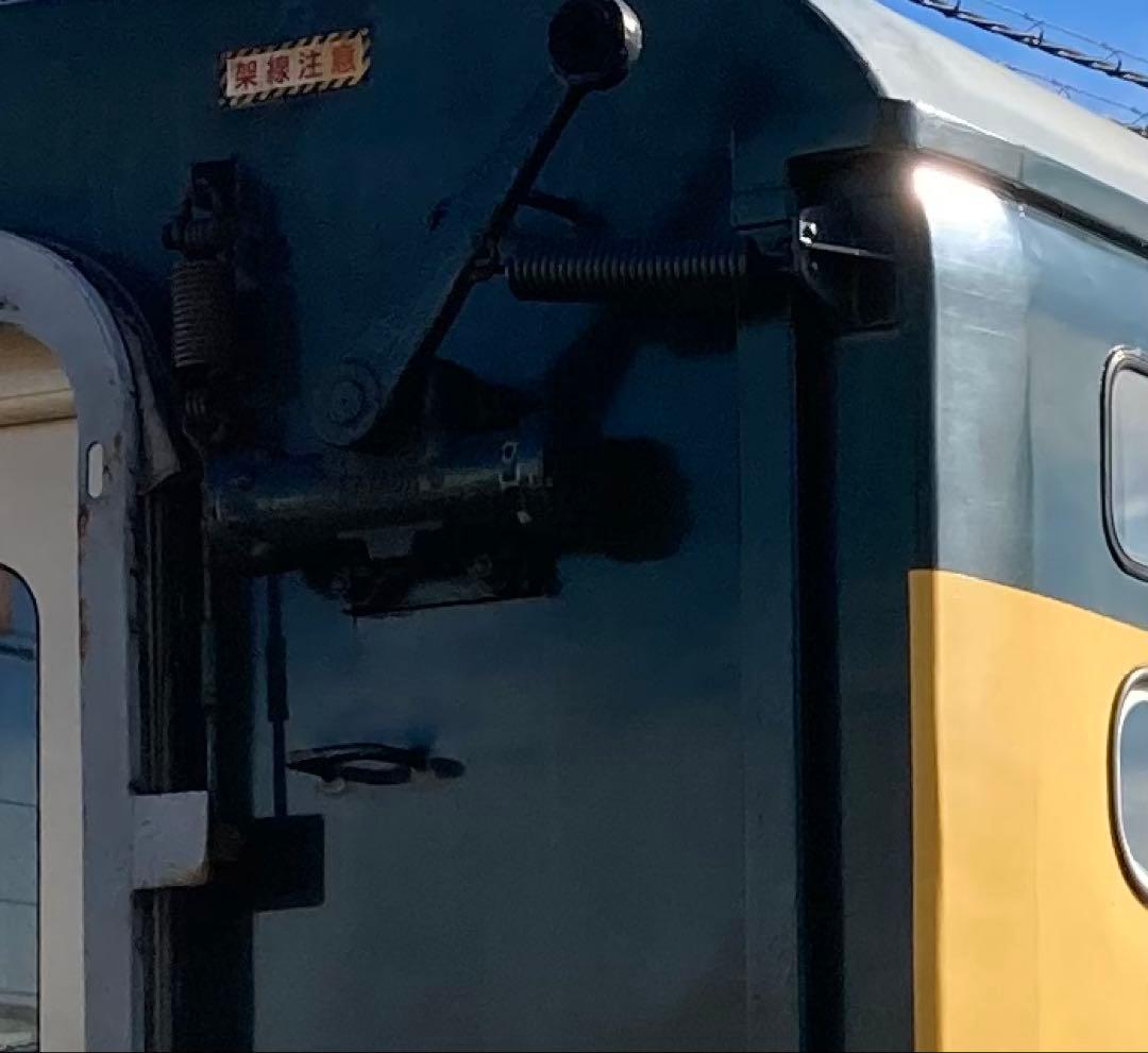 JR西日本　１４系客車　架線注意プレート