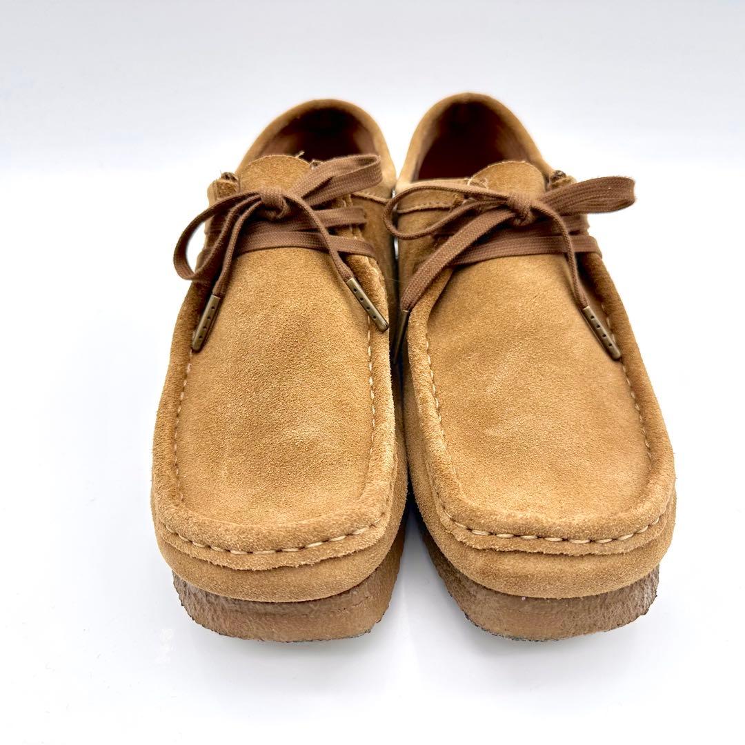 【美品】クラークス ワラビー ブラウン スエード モカシン UK8