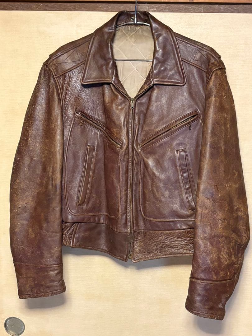 ジャケット・アウター 50s LEATHER JACKET WIND WARD MONTGOMERRY