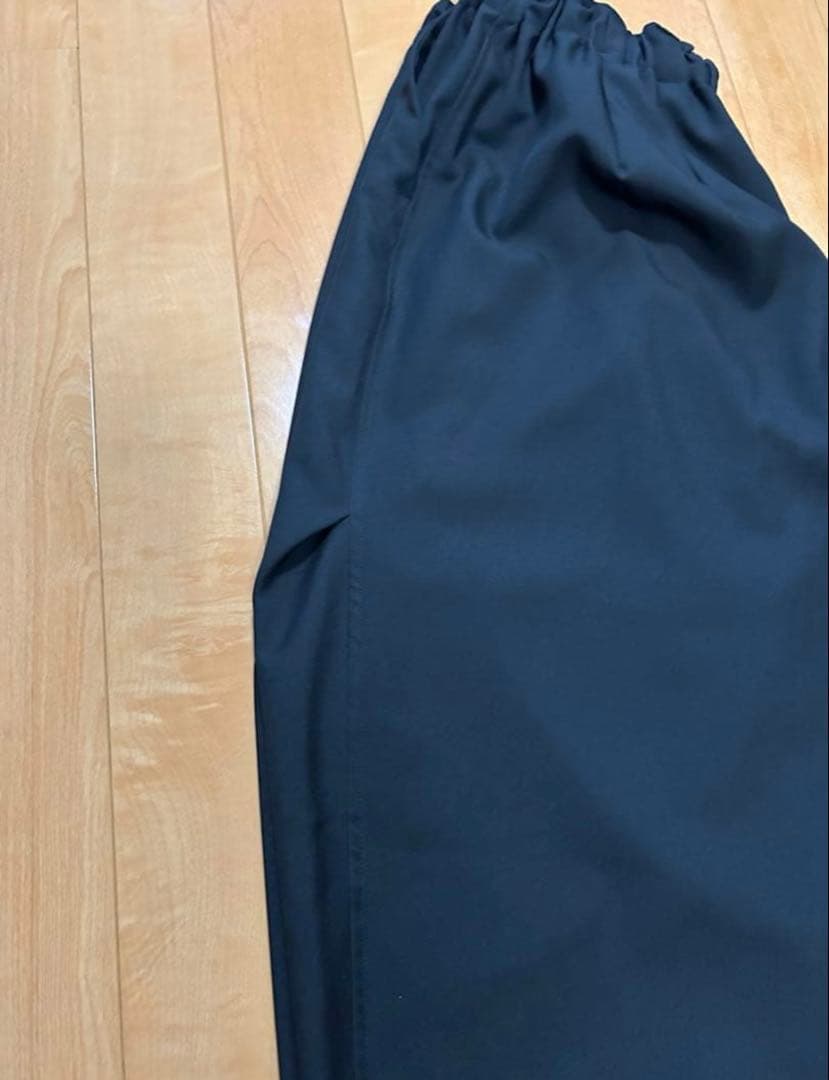 mizuiro ind ワイドカーゴパンツ イージーパンツ　ブラック