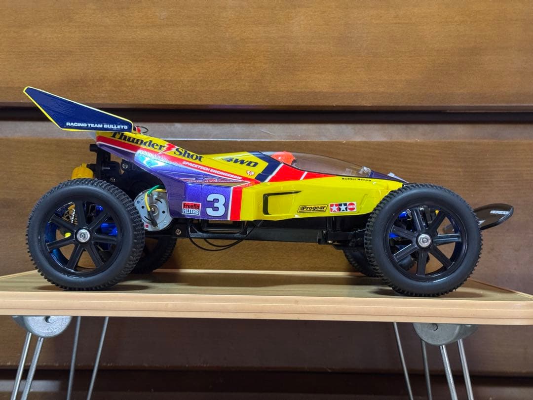 ほぼ新品未走行！タミヤサンダーショット4WDモーター・サーボ・ESC・OP装着車
