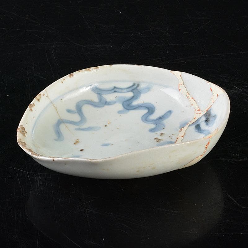 伊万里焼　初期伊万里　稗古場窯　染付　皿　V　R5202