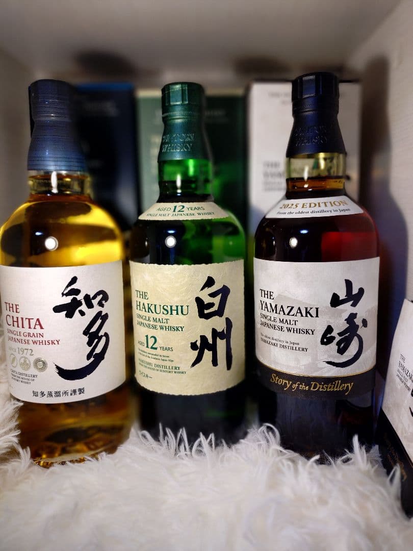 ウイスキー白州12年、山崎Story of the Distillery、知多