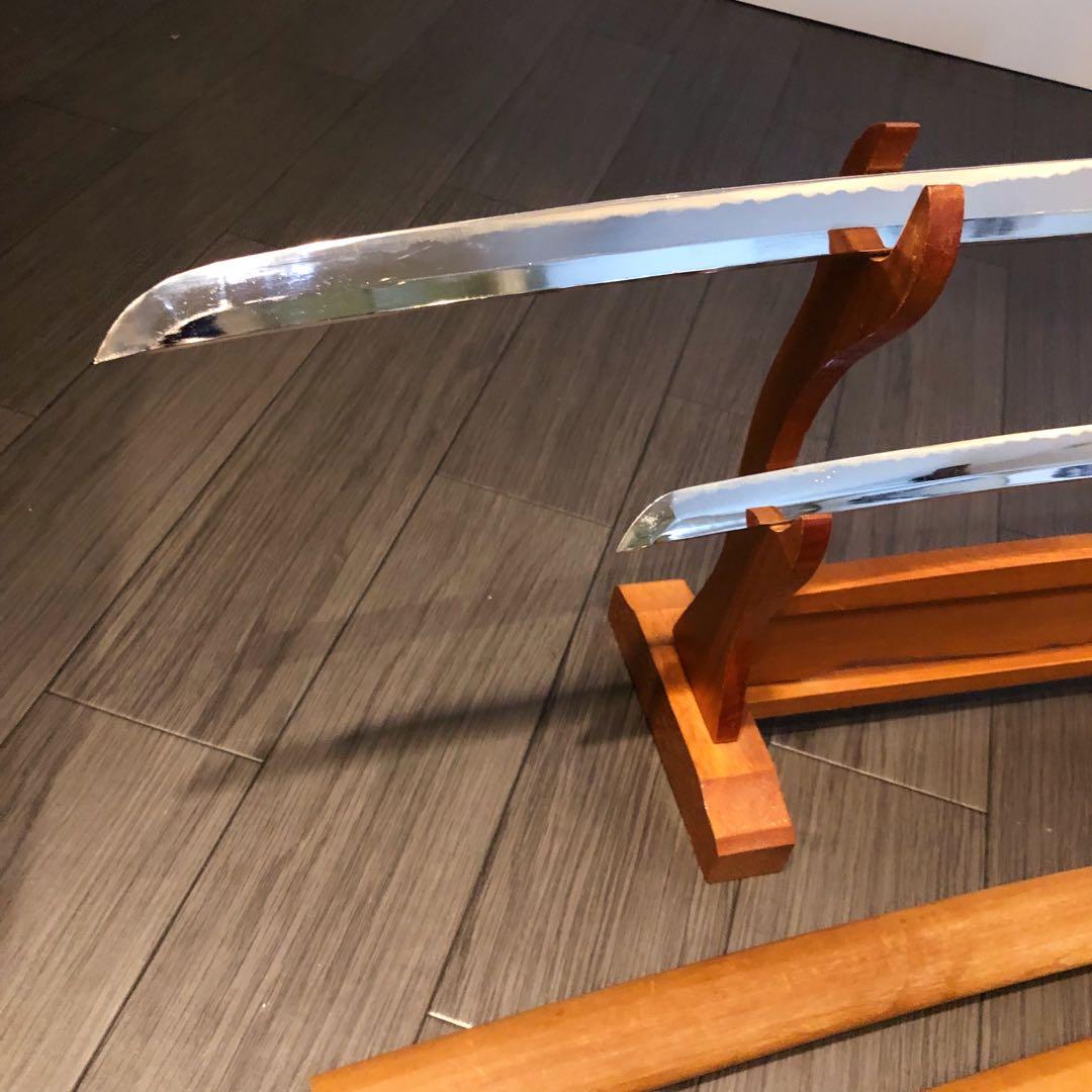 模造刀 白鞘 合金製 大小セット　長脇差　2本　拵え　太刀　居合刀