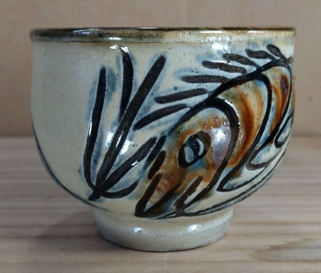 トムトム！【本物保証】金城次郎 湯呑五客 海老魚紋湯呑≪最上位品≫人間国宝