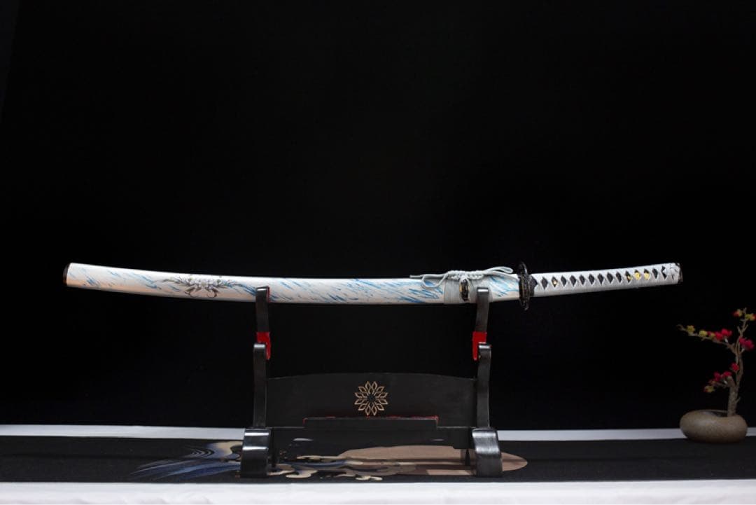 白雪 鉄鍔 日本刀 武具 鑑賞刀 居合刀 模造刀 舞踊刀