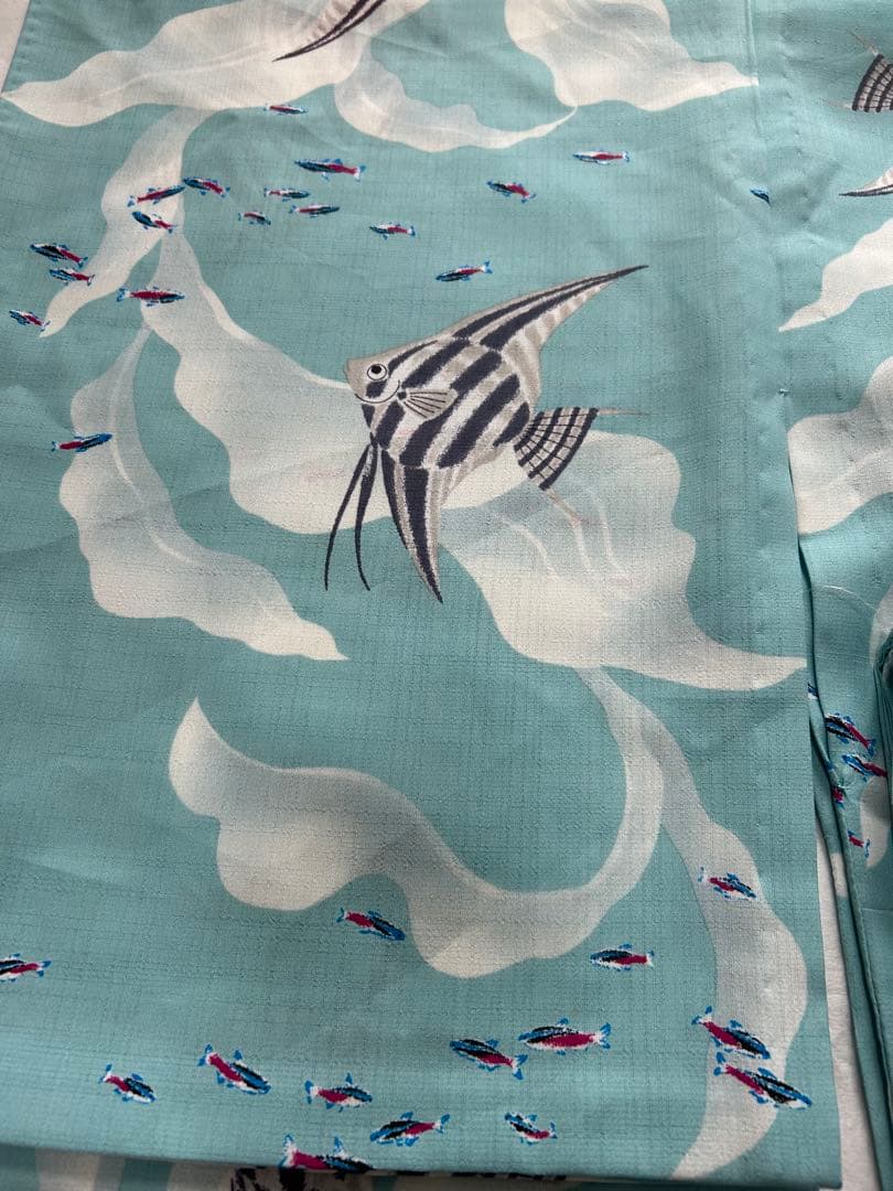 撫松庵　浴衣　セオアルファ　お魚柄　魚　熱帯魚　水族館　夏着物　単衣