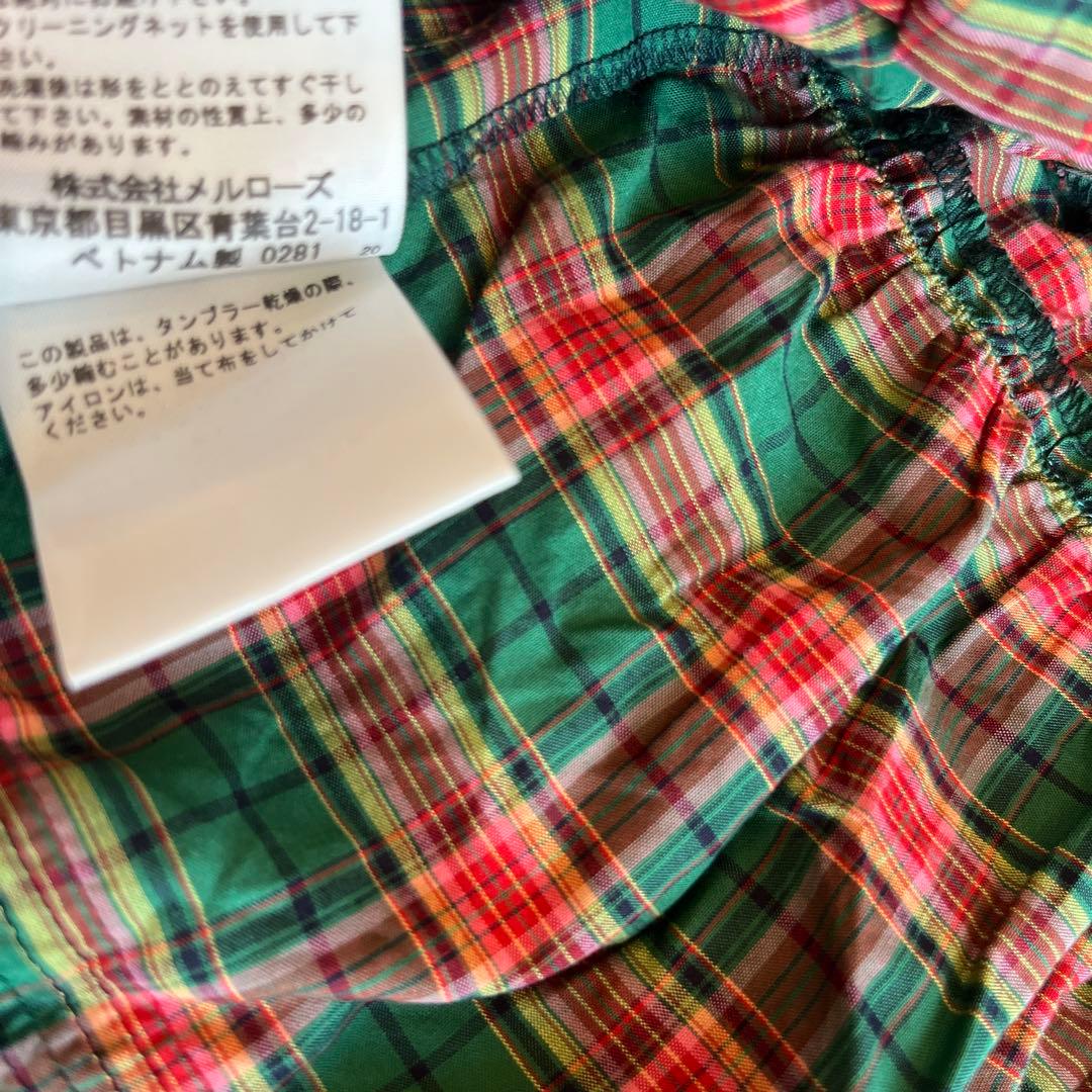 ピンクハウス　オリジナルタータンチェックスカート　フリル　スカート