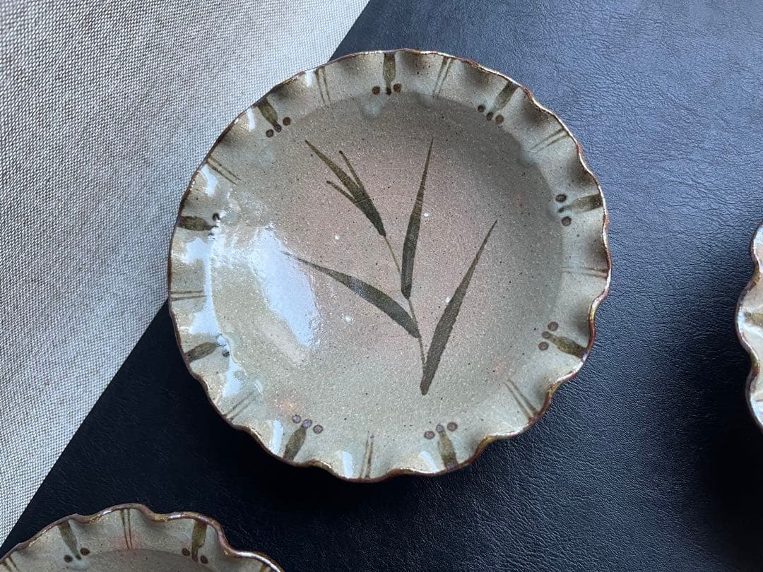 三玄窯 中里重利　絵唐津　銘々皿　輪花皿　5枚