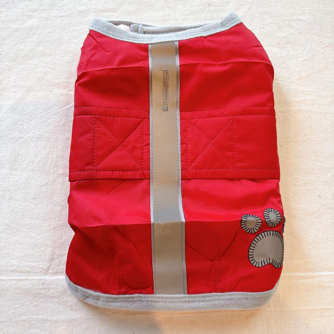 ☆　犬服　小型犬　XSサイズ　秋冬　防寒　レッド　ジャケット　フリース　暖かい